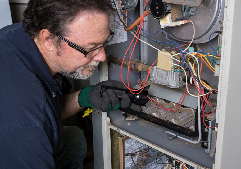 Furnace Repair by a technician