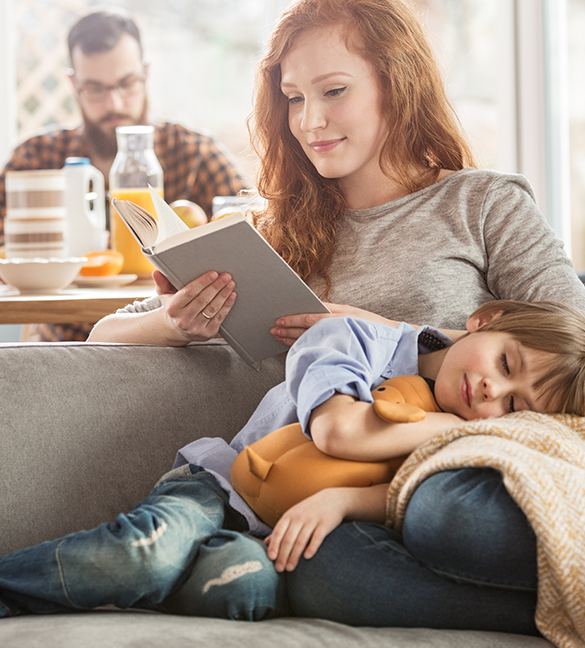 family enjoying home comfort
